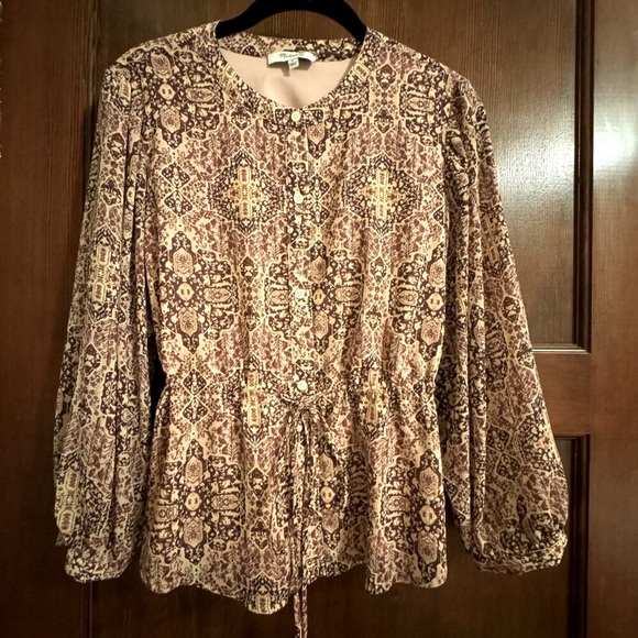 Madewell Kaleidoscope Boho Peasant Blouse, Size Small - Picture 4 of 10